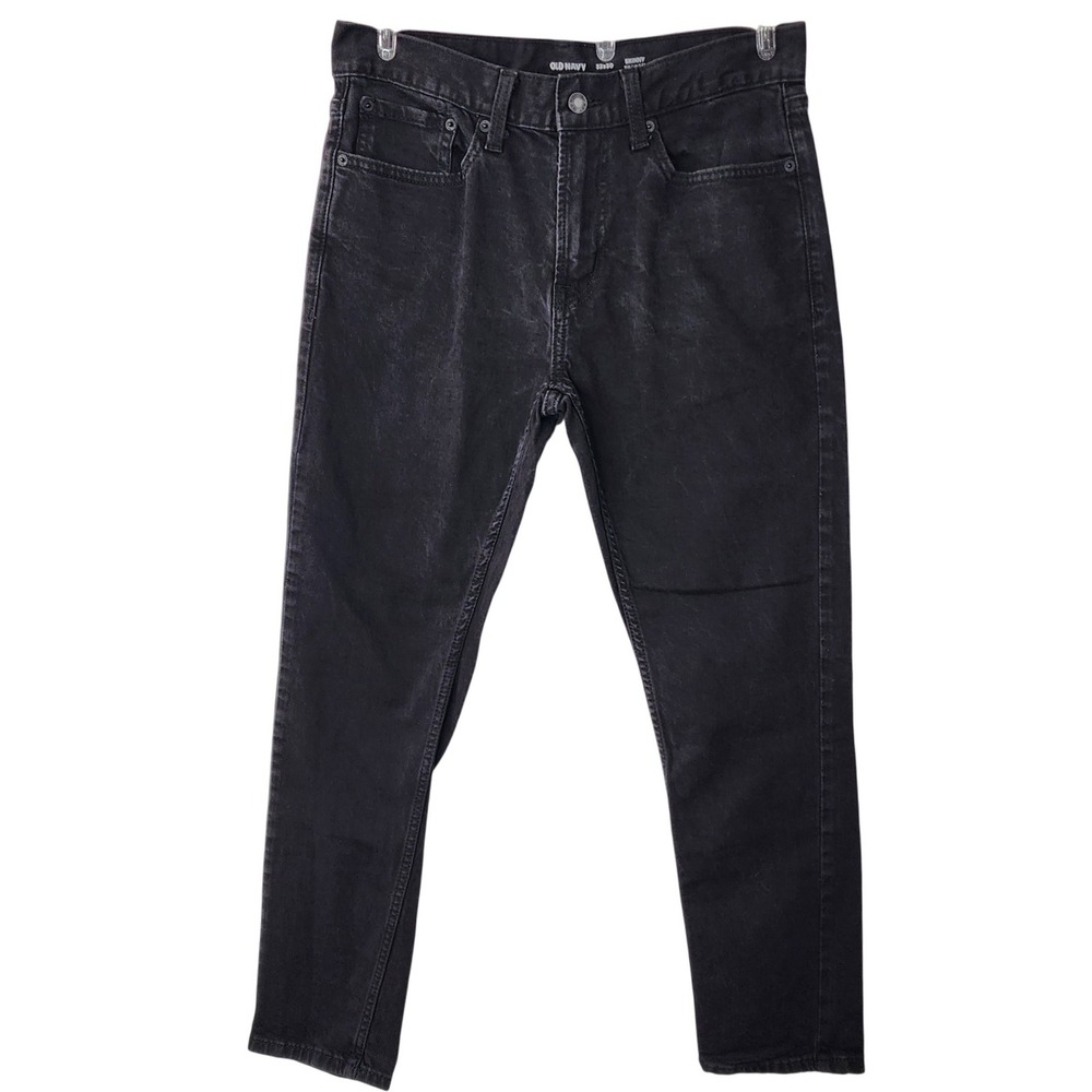 OLD NAVY Skinny Built in Flex Black‎ Wash Jeans Women's 32x30 EUC